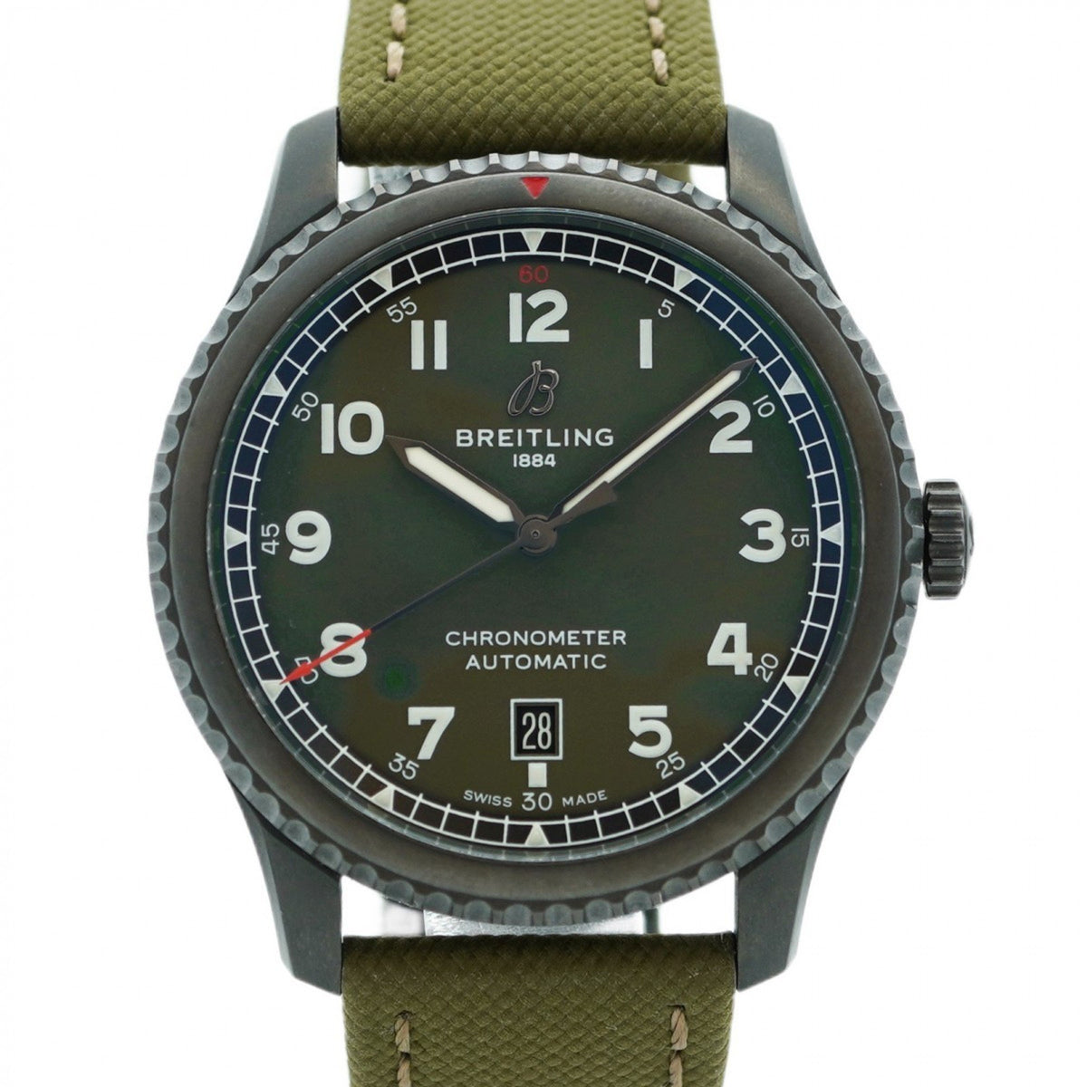 Pre-Owned Breitling Aviator 8 M17315 Green Dial Men's Watch