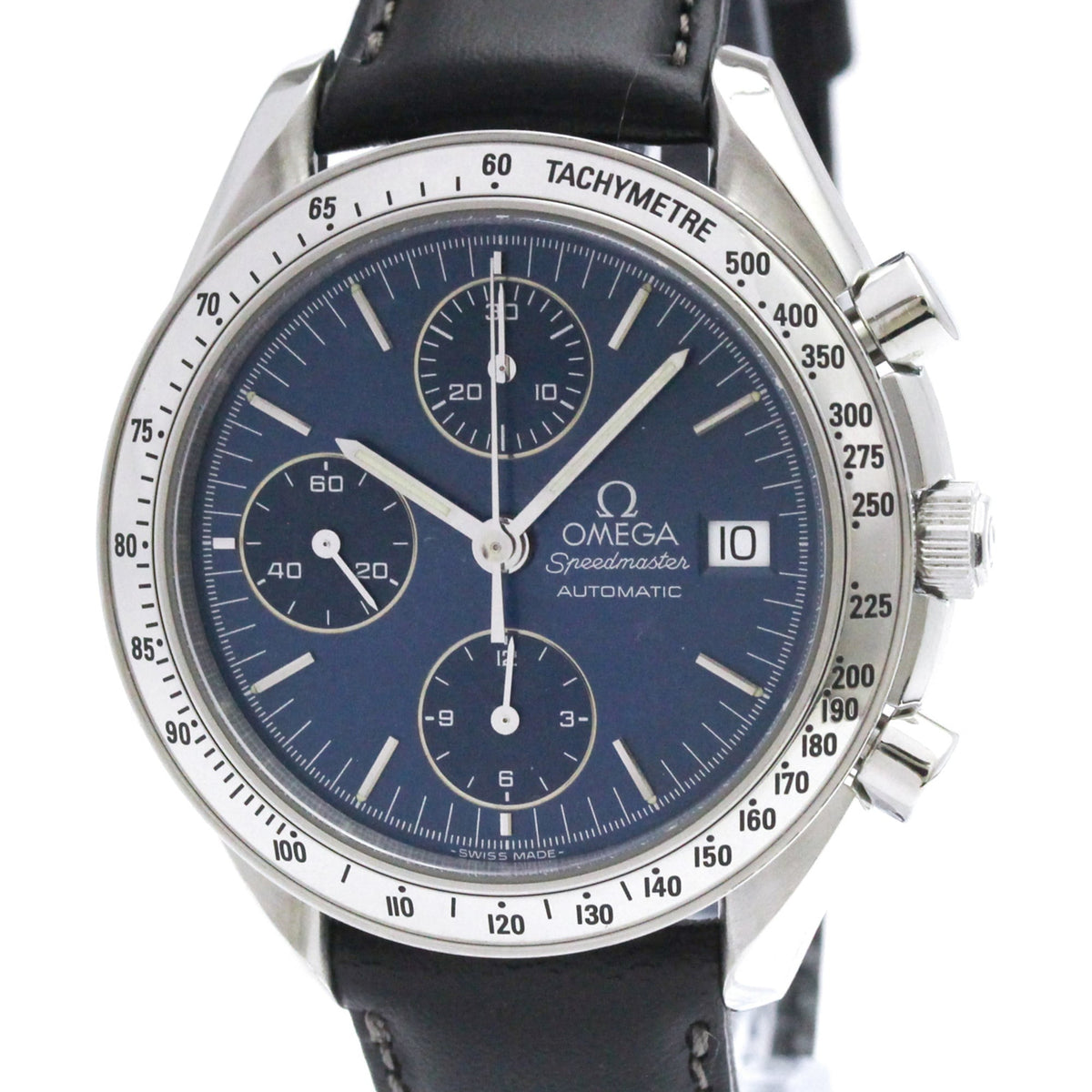Pre-Owned OMEGA Speedmaster Date Steel Automatic Mens Watch 3511.80 Polished