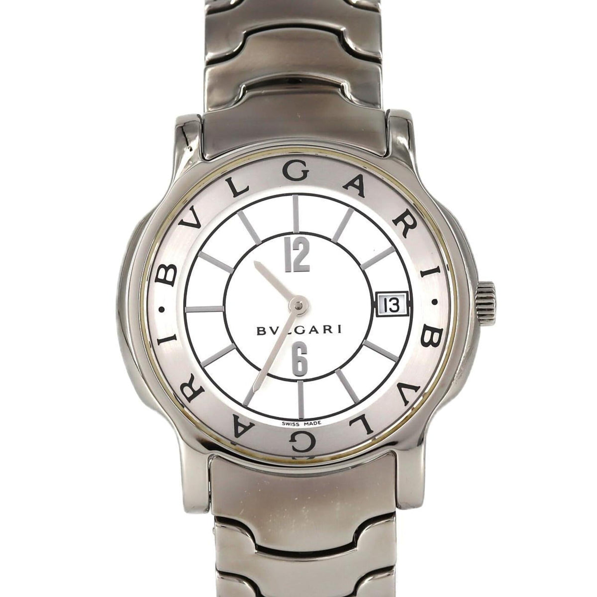 Pre-Owned Bulgari Solotempo ST35S ST35WSSD Stainless Steel Quartz Watch