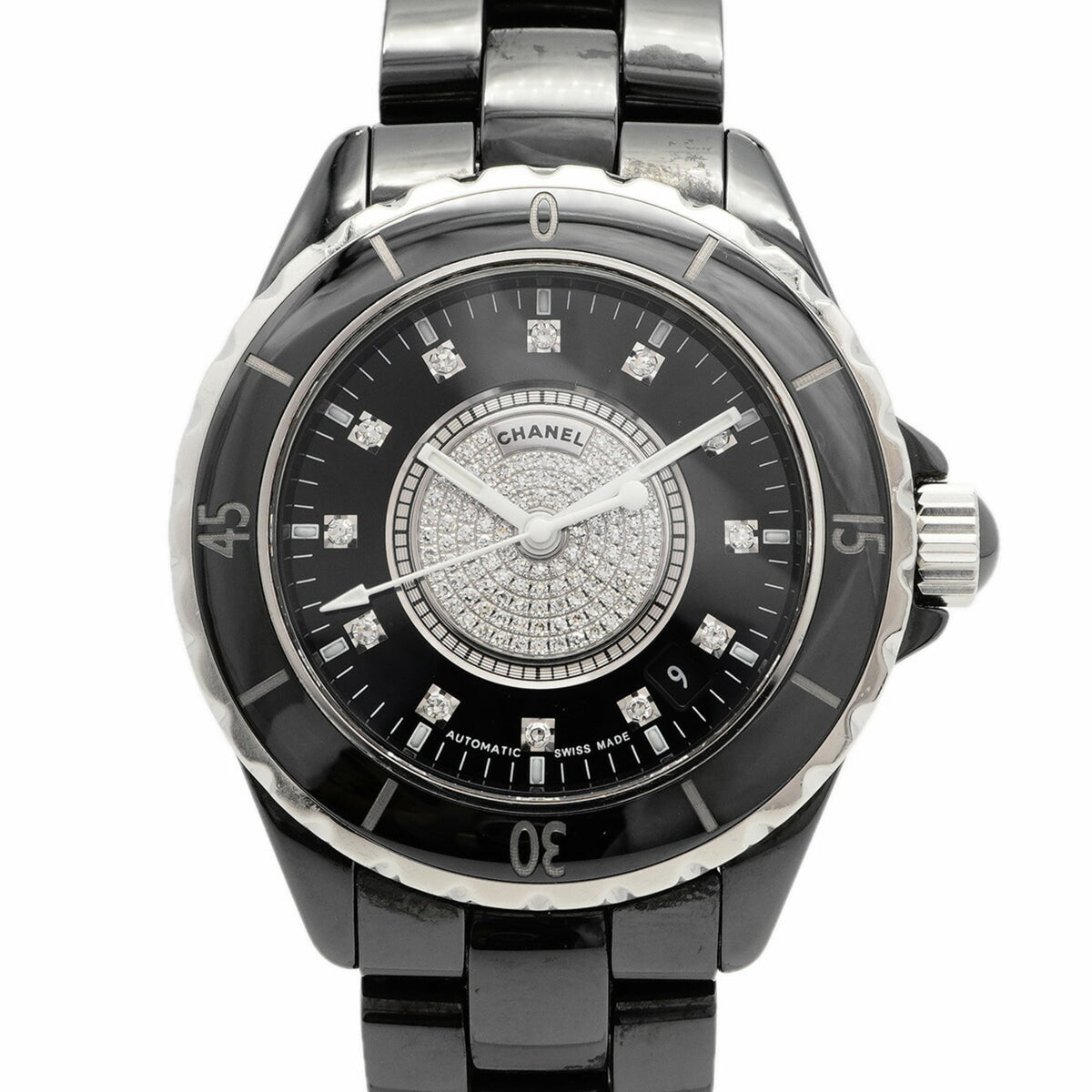 Pre-Owned Chanel J12 H1757 Black Dial Men's Watch