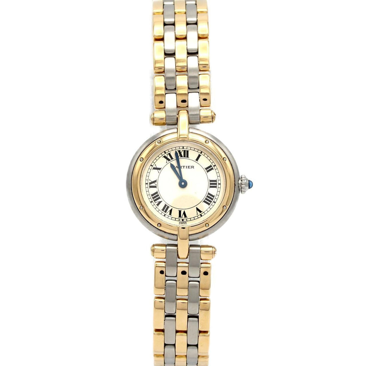 Pre-Owned Cartier Panth?re Vendome Aoyama SM 3ROW W25030B8 SSxYG Quartz Watch