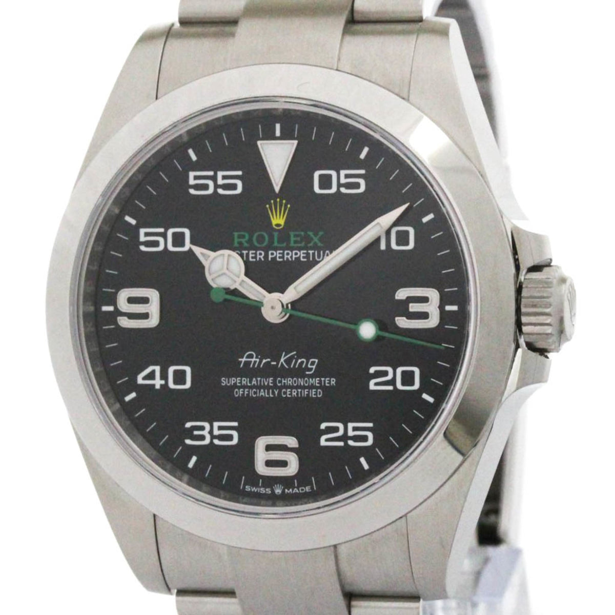 Pre-Owned ROLEX Airking Stainless Steel Automatic Mens Watch 126900 Polished
