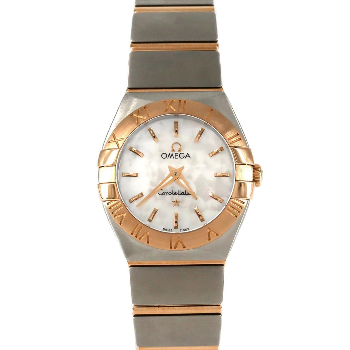 Pre-Owned Omega Constellation Brushed RG Two-tone Watch 123.20.24.60.05.001 SSxPG Quartz Movement