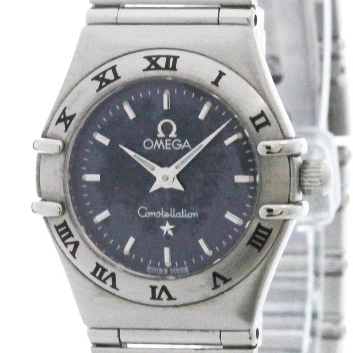 Montre à quartz Omega Constellation en acier poli d'occasion pour femme 1562.40 BF573192 