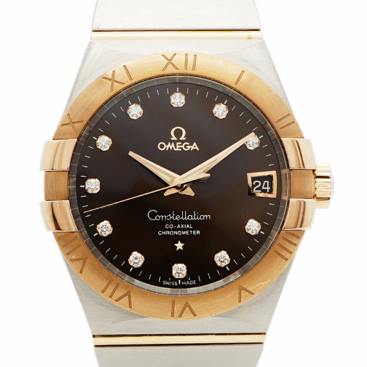 Pre-Owned Omega Constellation 123.20.38.21.63.001 Brown Dial Men's Watch