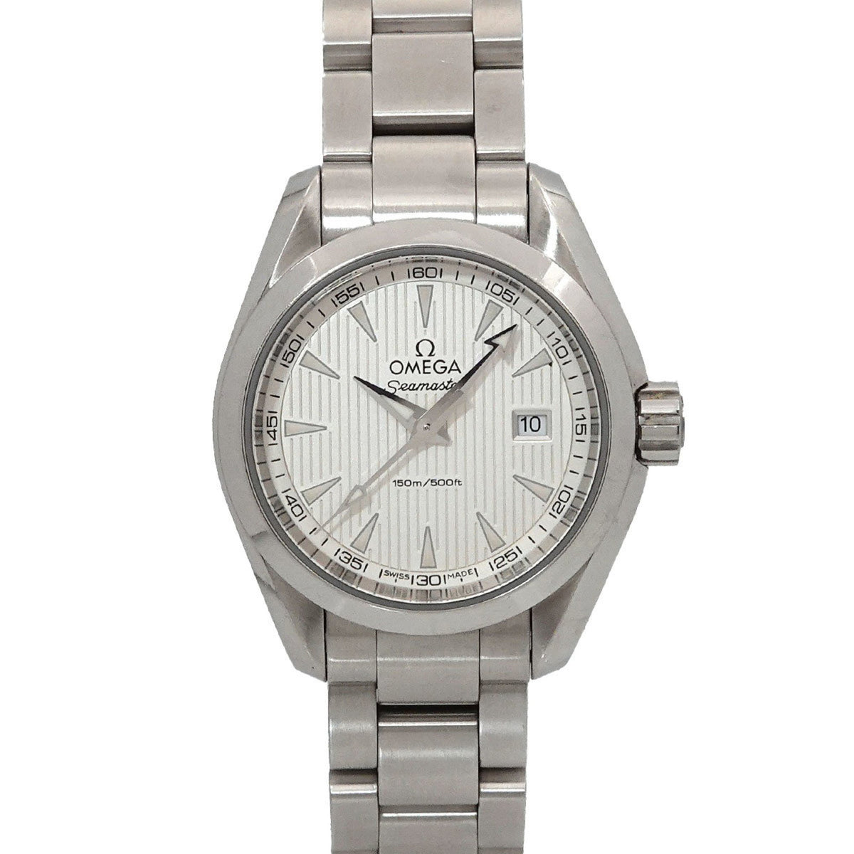 Pre-Owned OMEGA Seamaster Aqua Terra 231 10 30 60 02 001 Women's Watch with Date Display, Silver Quartz Movement