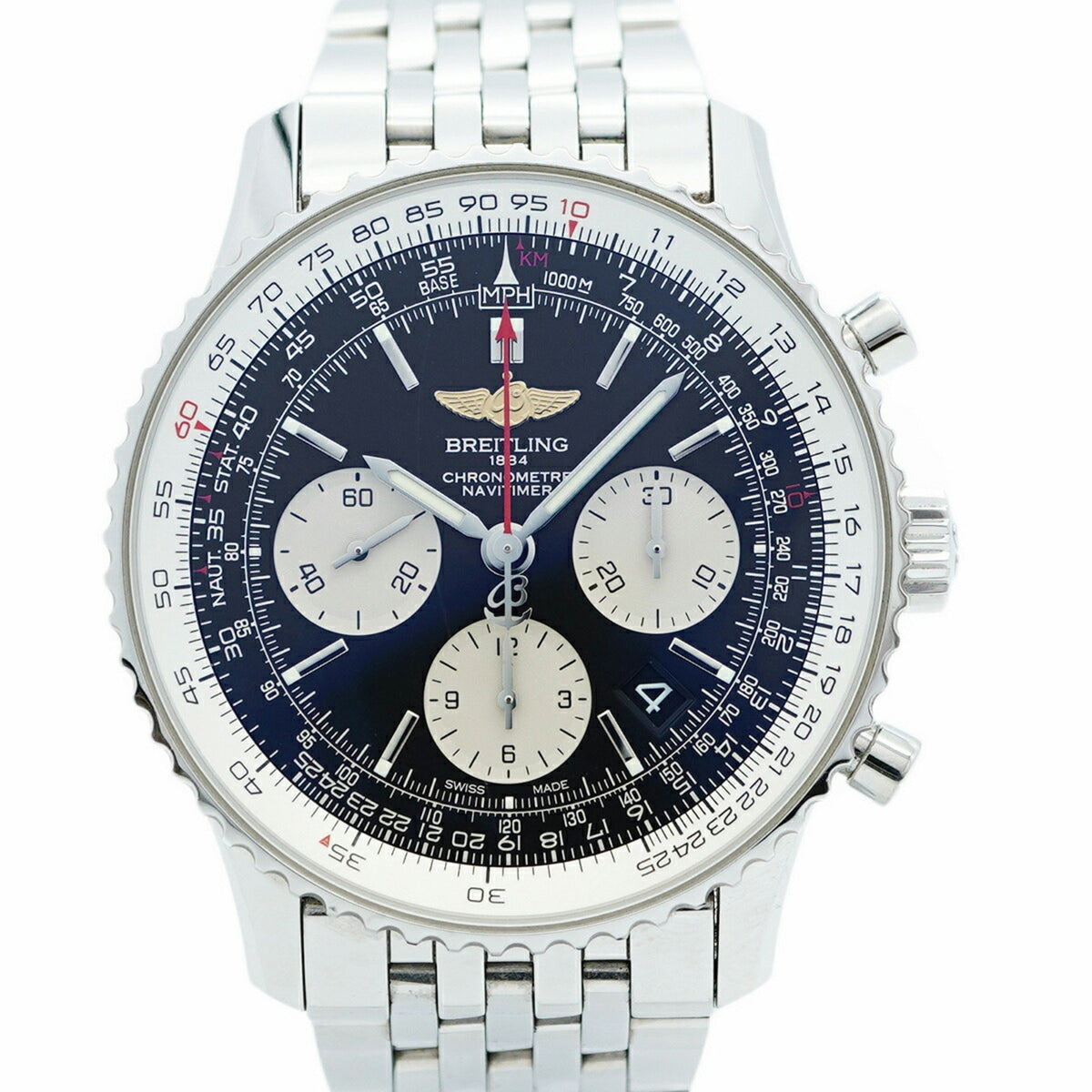 Pre-Owned Breitling Navitimer AB0121 Black Dial Men's Watch