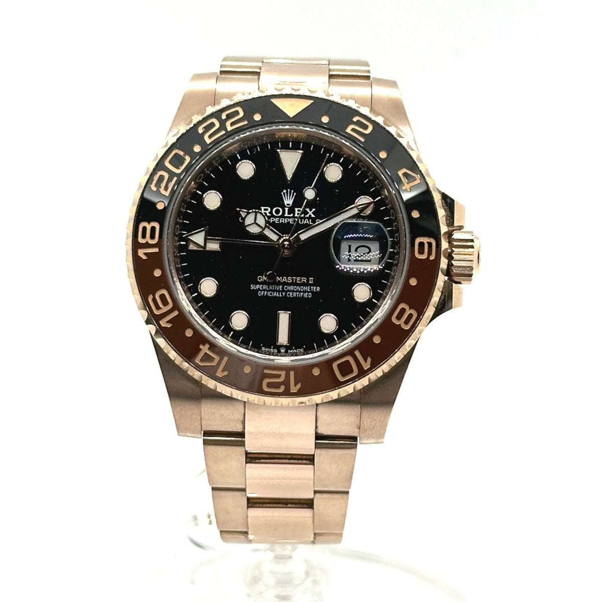 Pre-Owned ROLEX 126715CHNR GMT Master II Automatic Watch K18PG Men's Gold