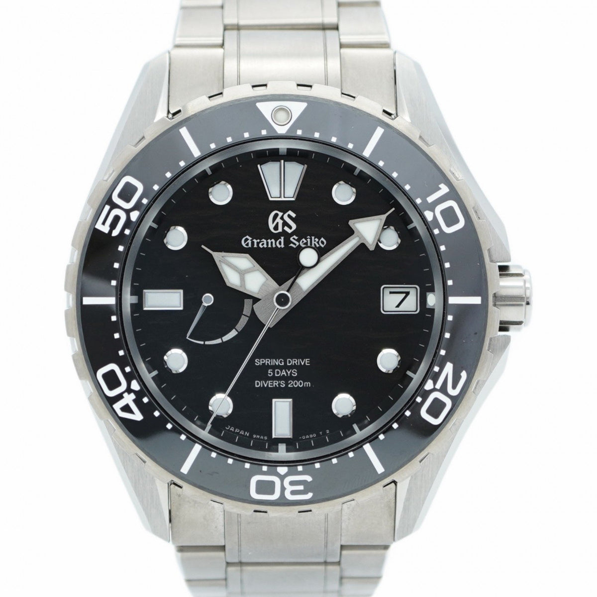 Pre-Owned Seiko Grand 9RA5-0AC0 Black Dial Men's Watch