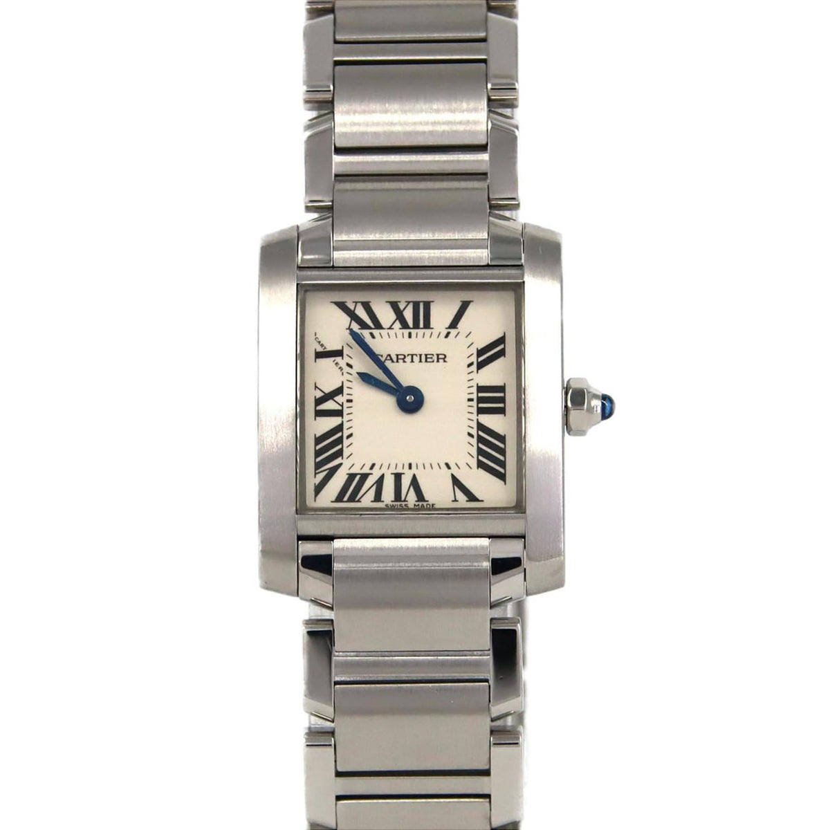Pre-Owned Cartier Tank Fran?aise SM W51008Q3 Stainless Steel Quartz Watch