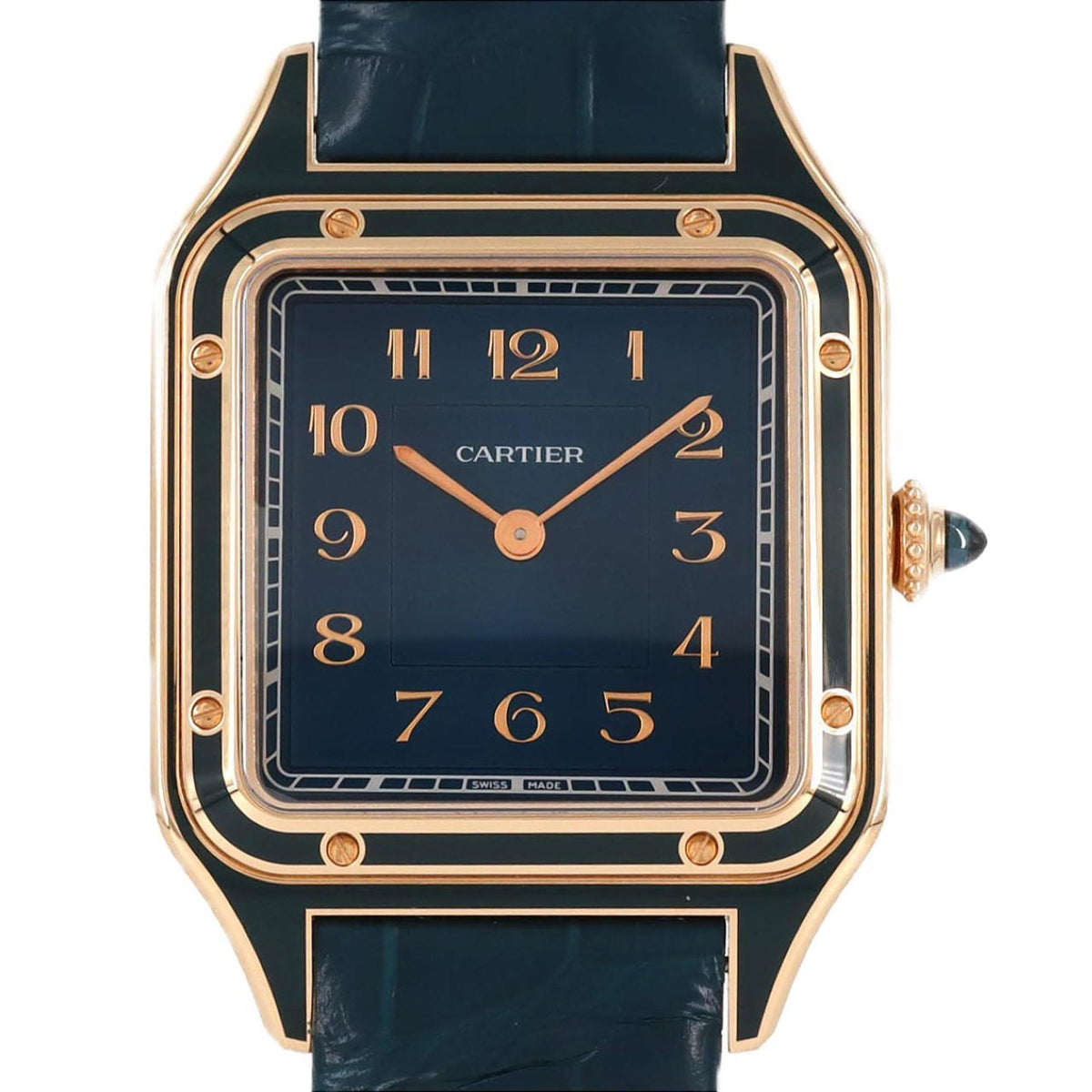 Pre-Owned Cartier Santos-Dumont LM PG WGSA0098 PG/RG wristwatch, manual winding