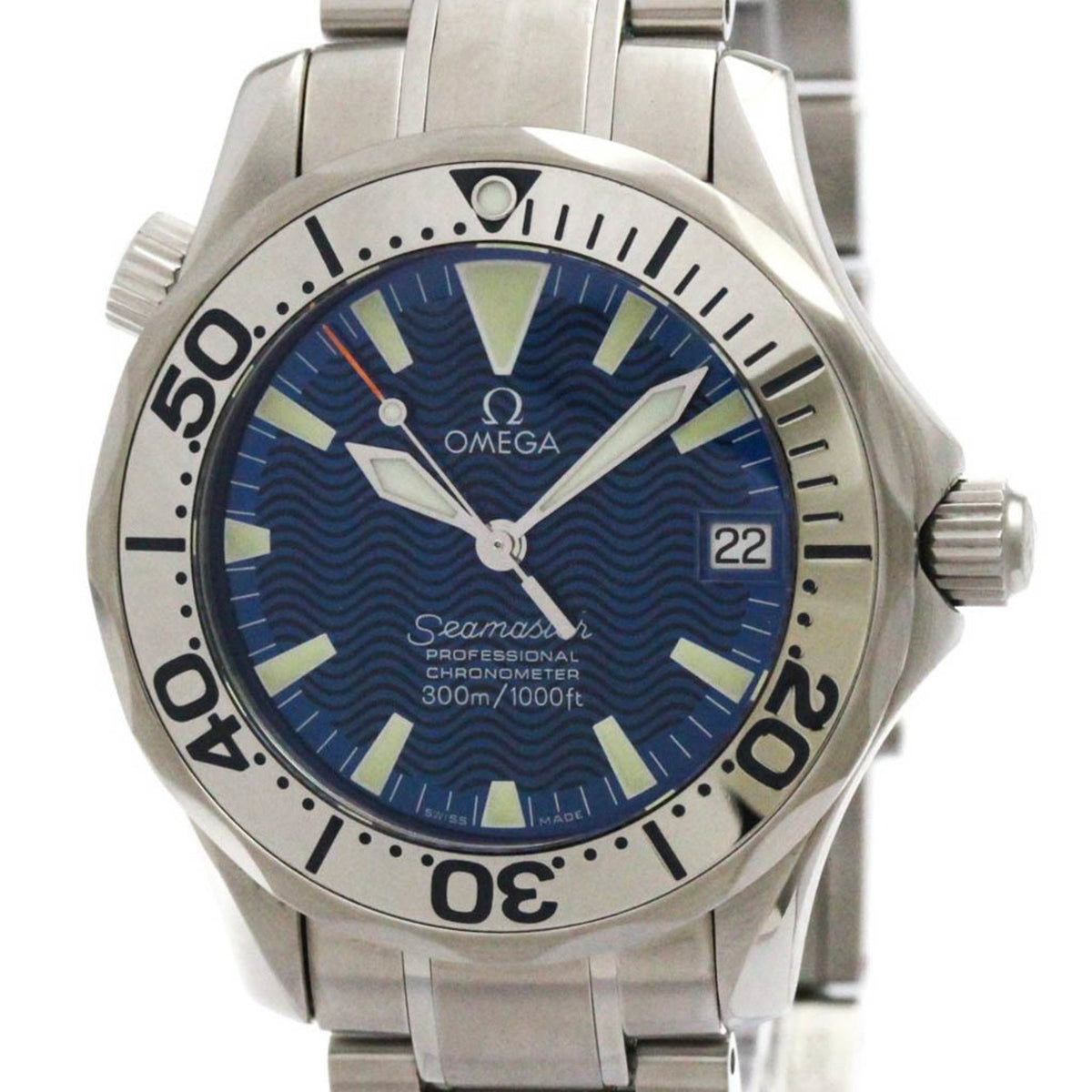 Pre-Owned OMEGA Seamaster Professional 300M Steel Mid Size Watch 2253.80 Polished