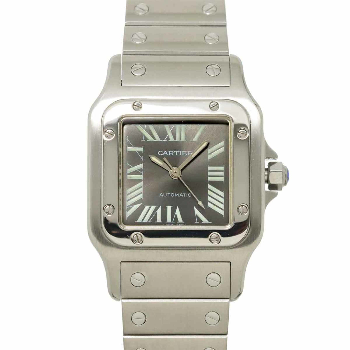Pre-Owned Cartier Santos Galbee LM Asia Limited Edition W20067D6 Boys' Watch, Gray, Automatic Movement