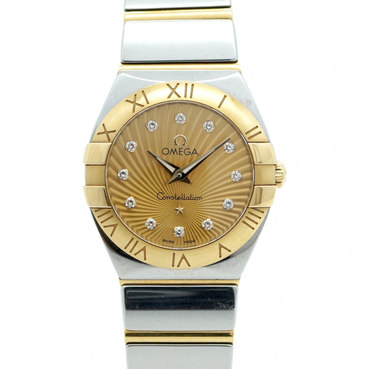 Pre-Owned Omega Constellation 123.20.24.60.58.001 Gold Dial Women's Watch