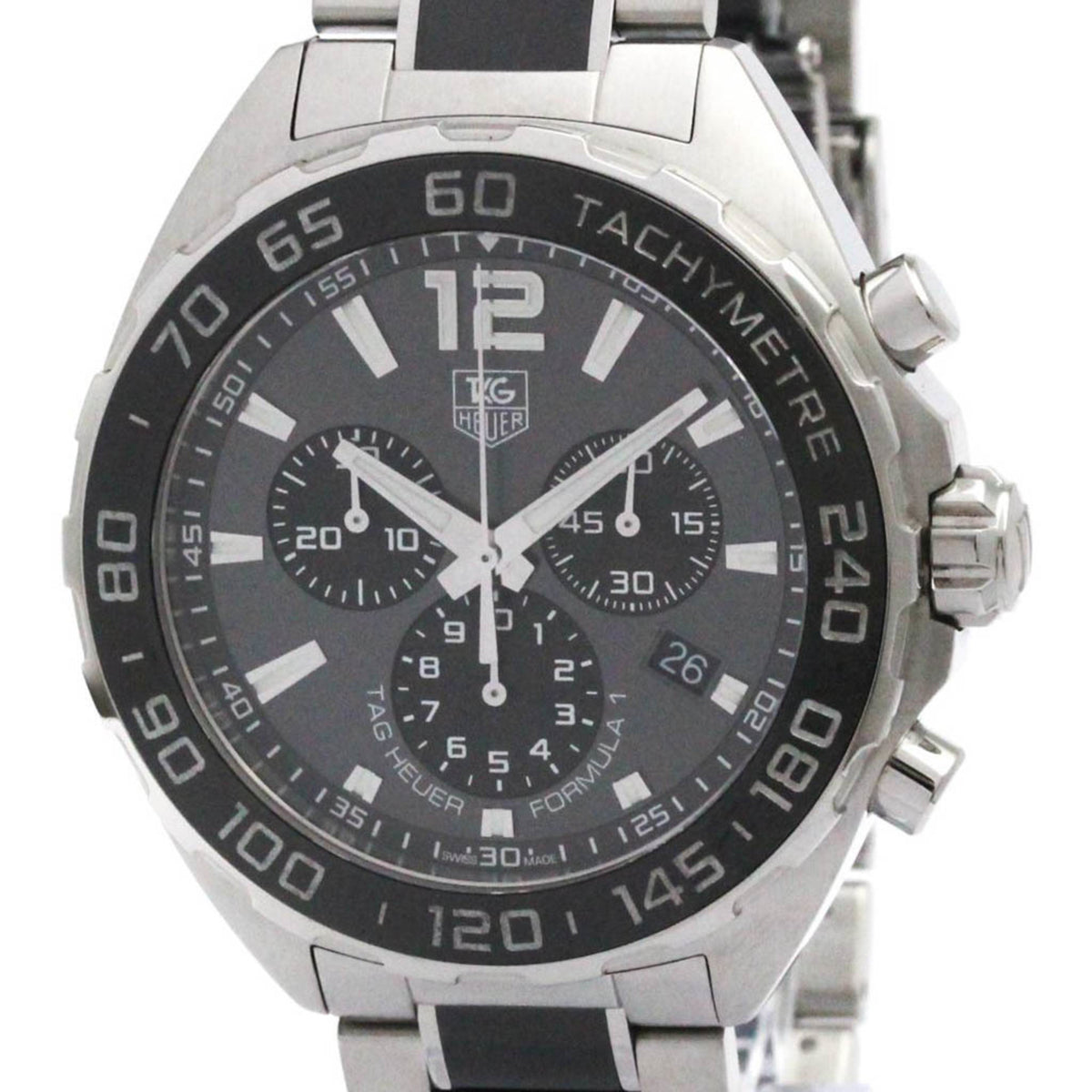 Pre-Owned TAG HEUER Formula 1 Chronograph Steel Quartz Watch CAZ1111 Polished