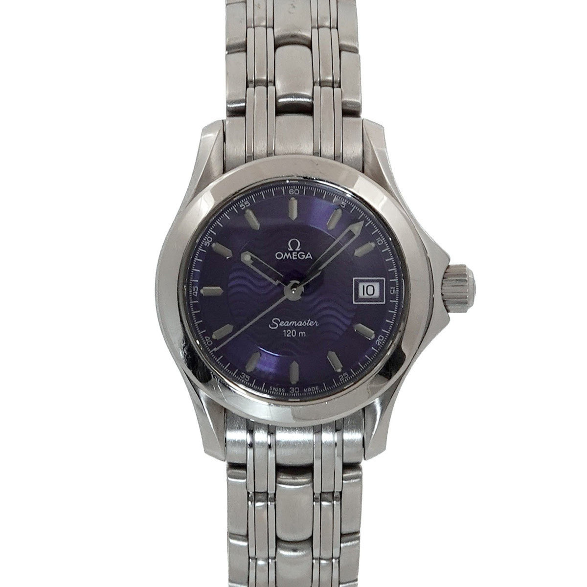 Pre-Owned OMEGA Seamaster 120m 257181 Ladies Watch Date Blue Quartz