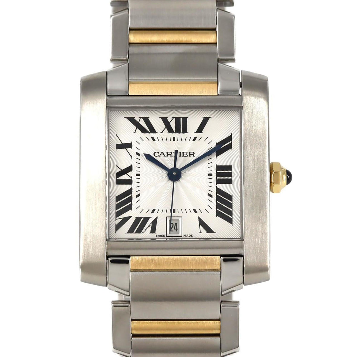 Pre-Owned Cartier Tank Fran?aise LM Two-tone Watch W51005Q4 SSxYG Automatic