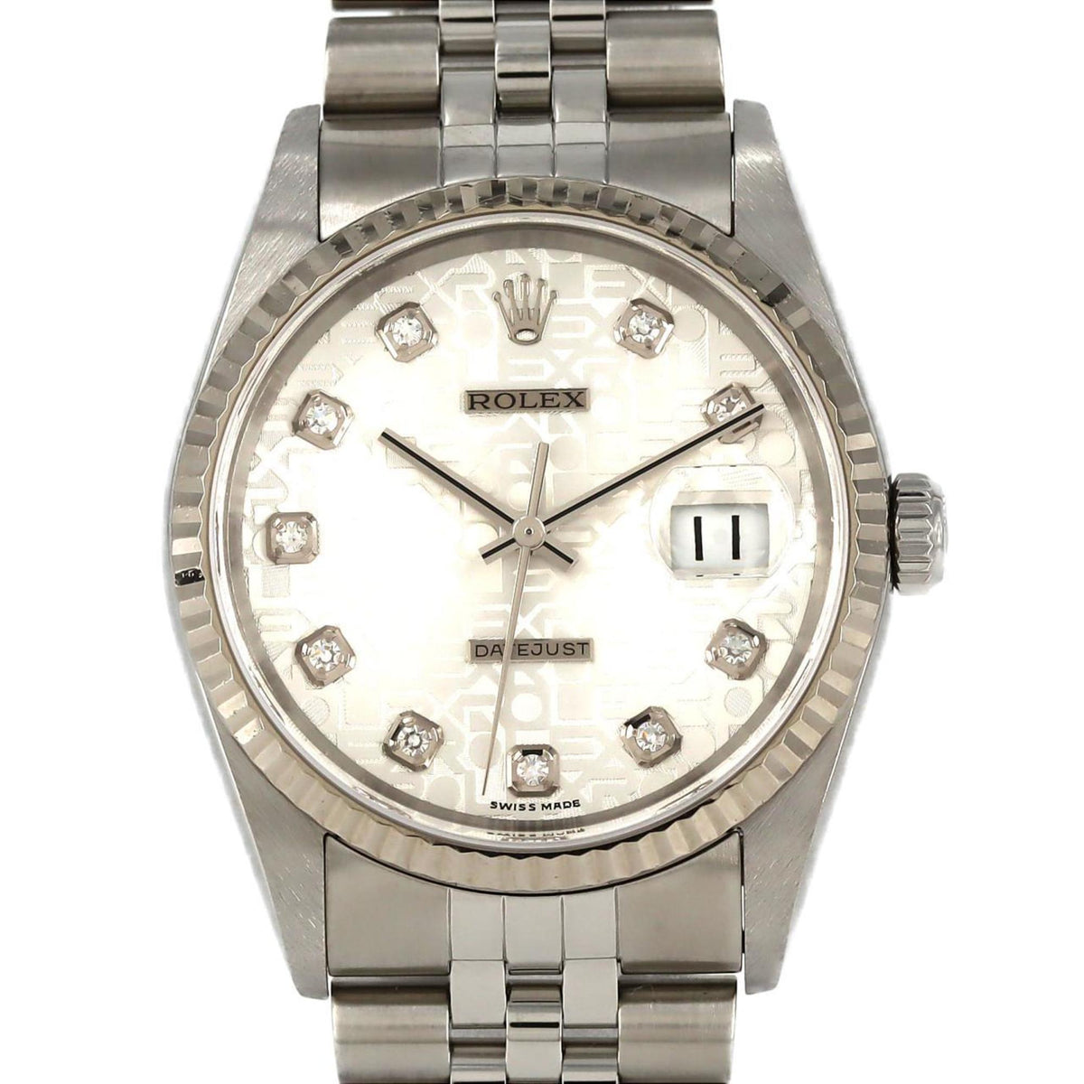 Pre-Owned Rolex Datejust 16234G SSxWG Automatic Watch, F Series