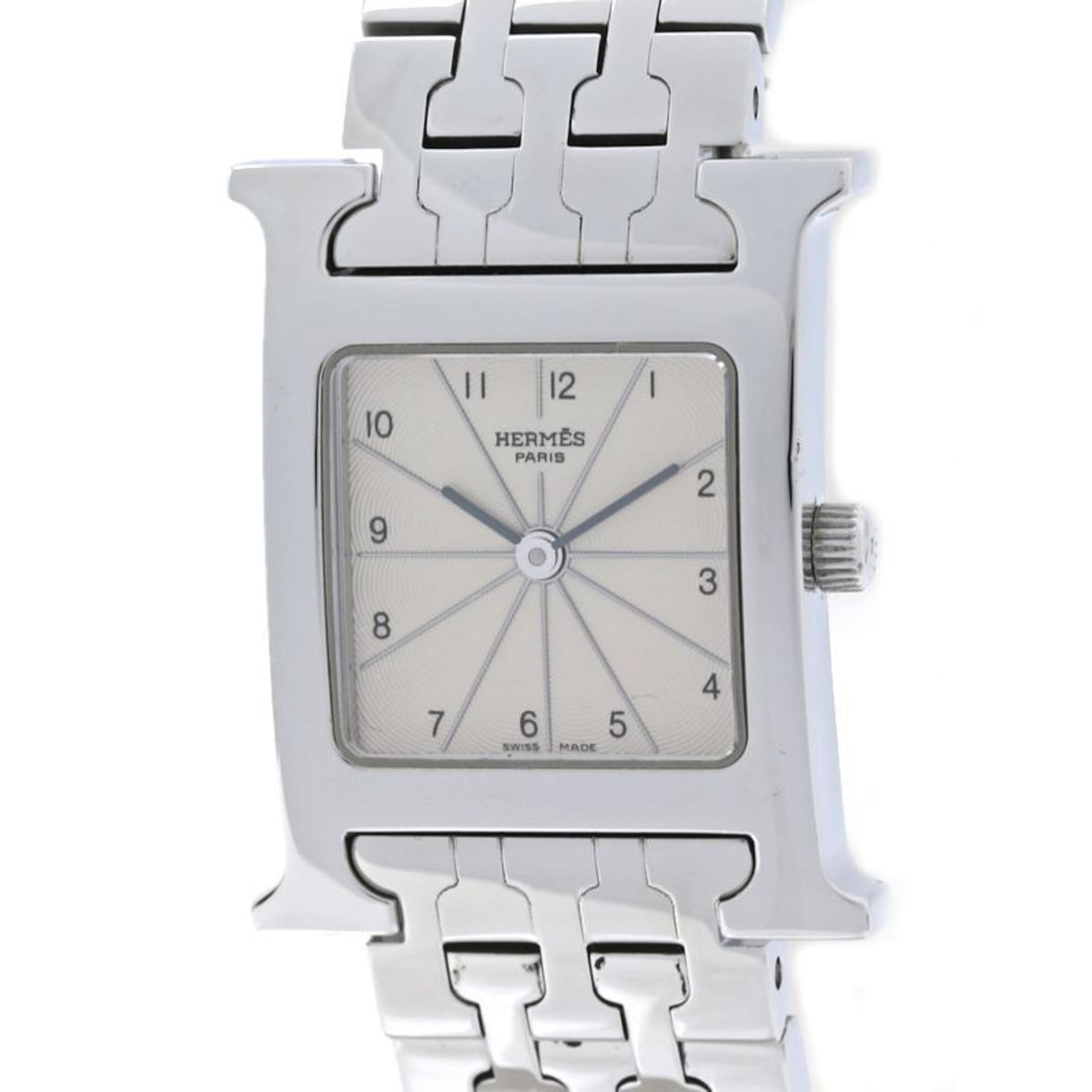Pre-Owned HERMES H-Watch HH1.210.260/4804 Women's Watch Stainless Steel /40405