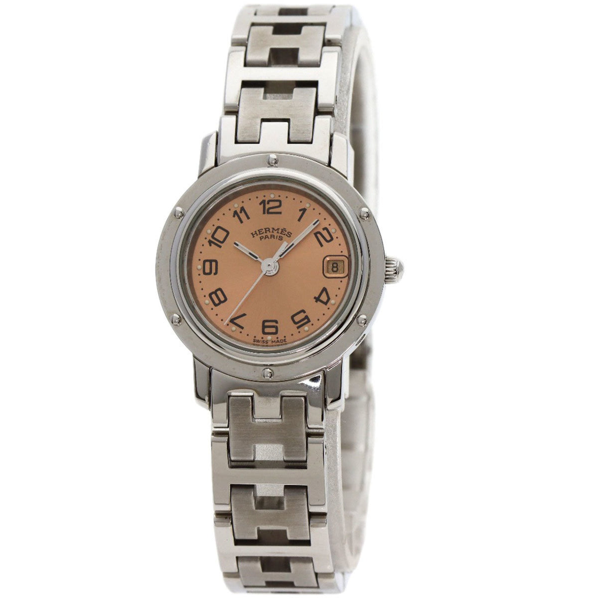 Gebrauchte Hermes CL4.210 Clipper Uhr Edelstahl SS Damen HERMES 