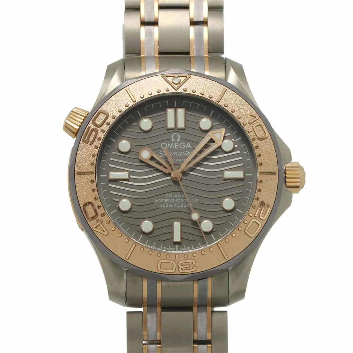 Pre-Owned OMEGA Seamaster Diver 300M Limited Edition Two-tone 210 60 42 20 99 001, to 2,500 pieces worldwide, Men's Watch, Gray, 18KPG Pink Gold, Automatic,