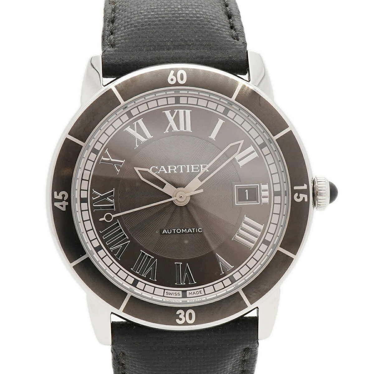 Pre-Owned Cartier Ronde Croisi?re WSRN0003 Gray Dial Men's Watch