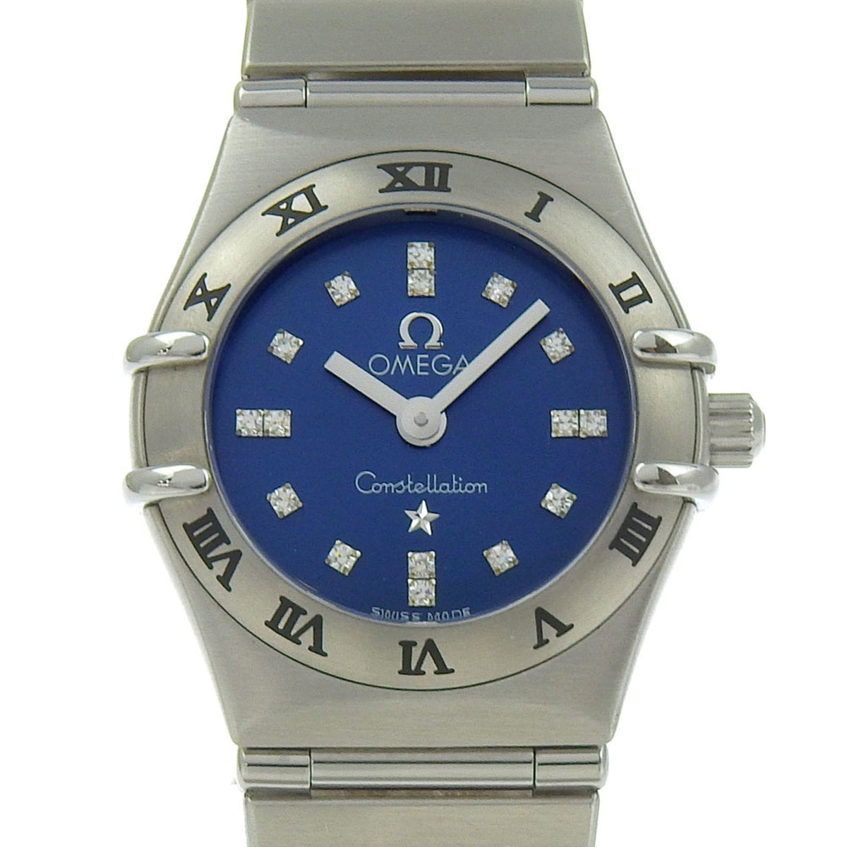 Pre-Owned OMEGA Constellation Mini Watch Cindy Crawford Limited to 1999 pieces 1563.86 Stainless steel x diamond Quartz Analog display Blue dial Ladies