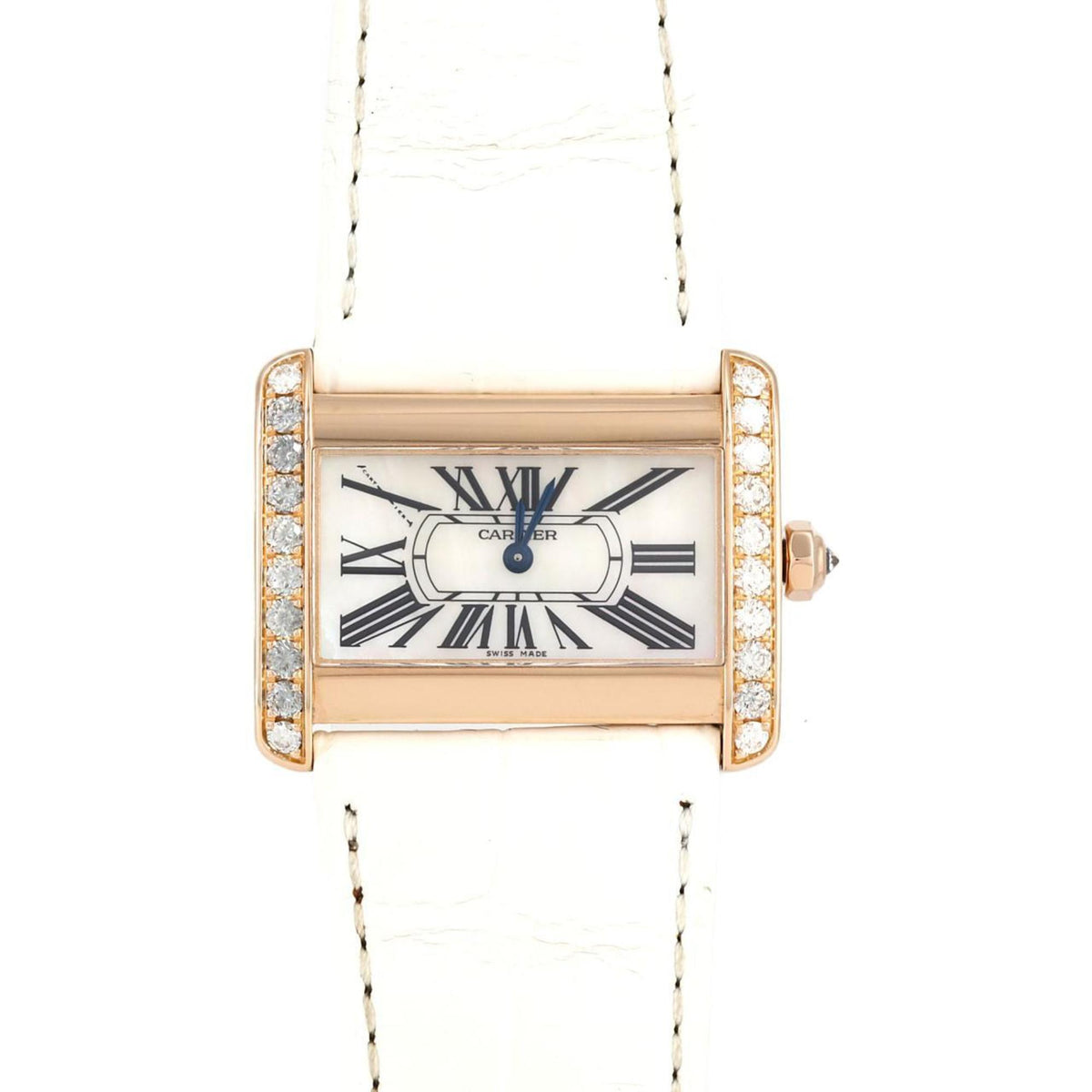 Pre-Owned Cartier Mini Tank Divan PG D WA302471 PG/RG Wristwatch Quartz