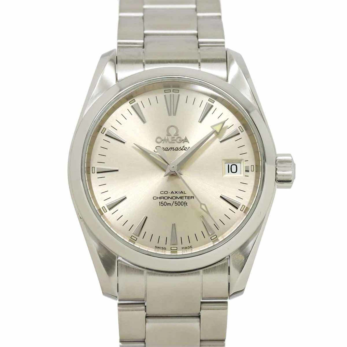 Pre-Owned OMEGA Seamaster Aqua Terra Co-Axial 2504 30 Men's Watch Date Silver Automatic