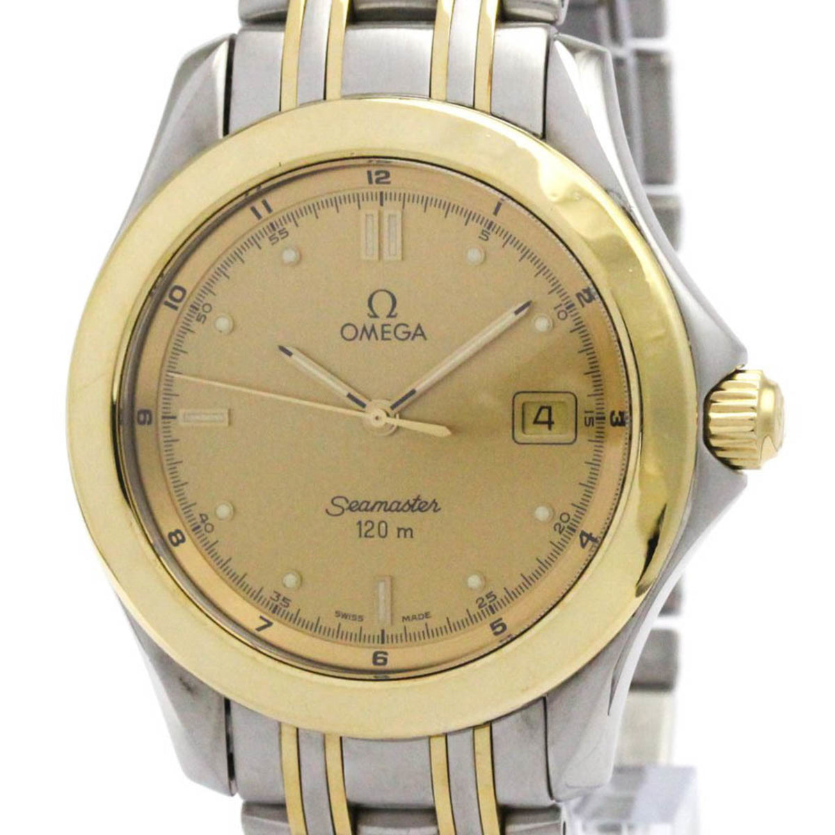 Pre-Owned OMEGA Seamaster 120M Chronometer 18K Gold Steel Mens 2311.10 Watch Polished