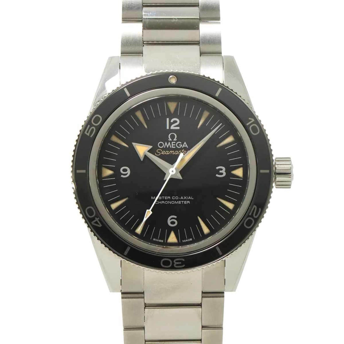 Pre-Owned OMEGA Seamaster 300 Master Co-Axial 233 30 41 21 01 001 Chronometer Men's Watch Black Automatic