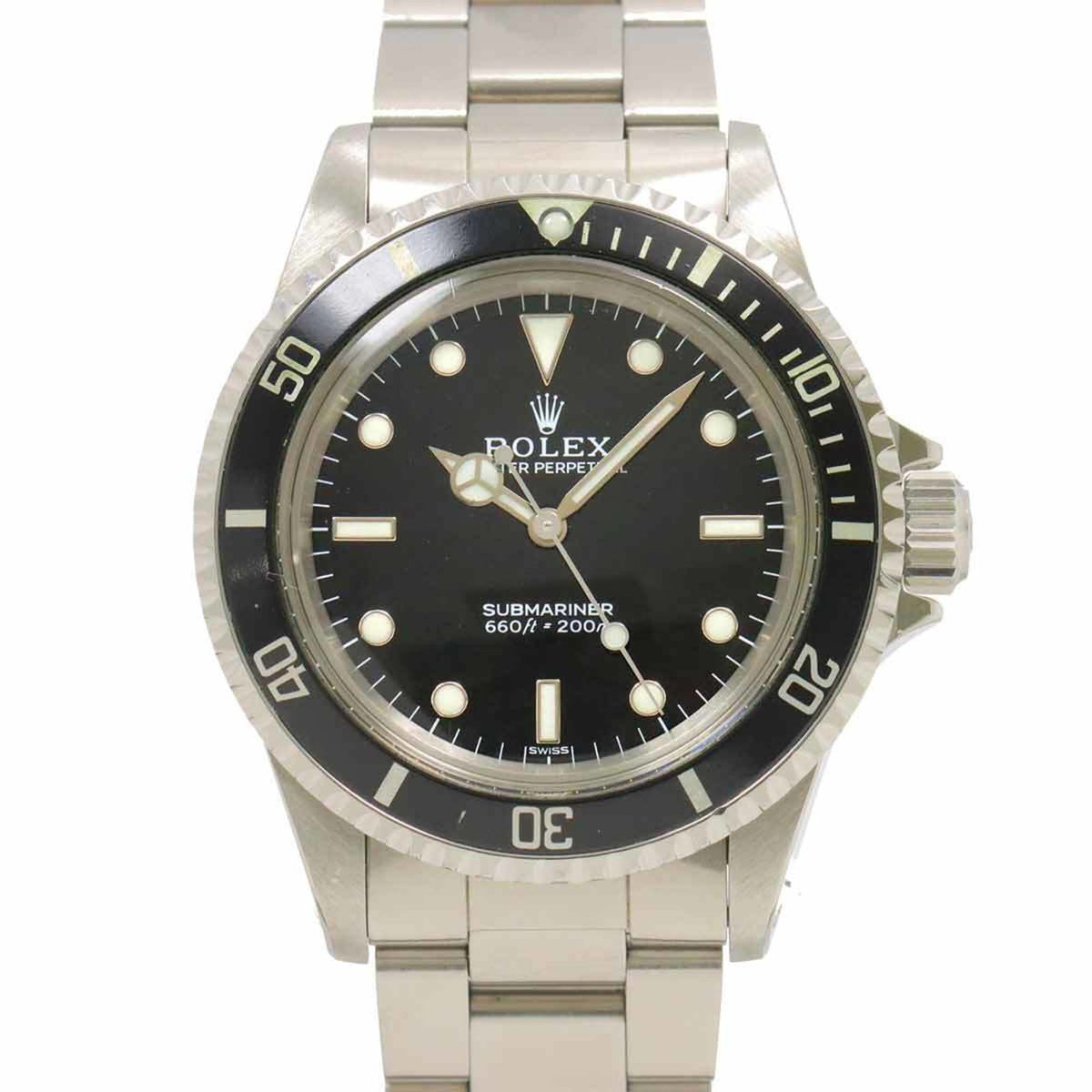 Pre-Owned Rolex Submariner No Date 5513 No. 9 Men's Watch, Black, Automatic