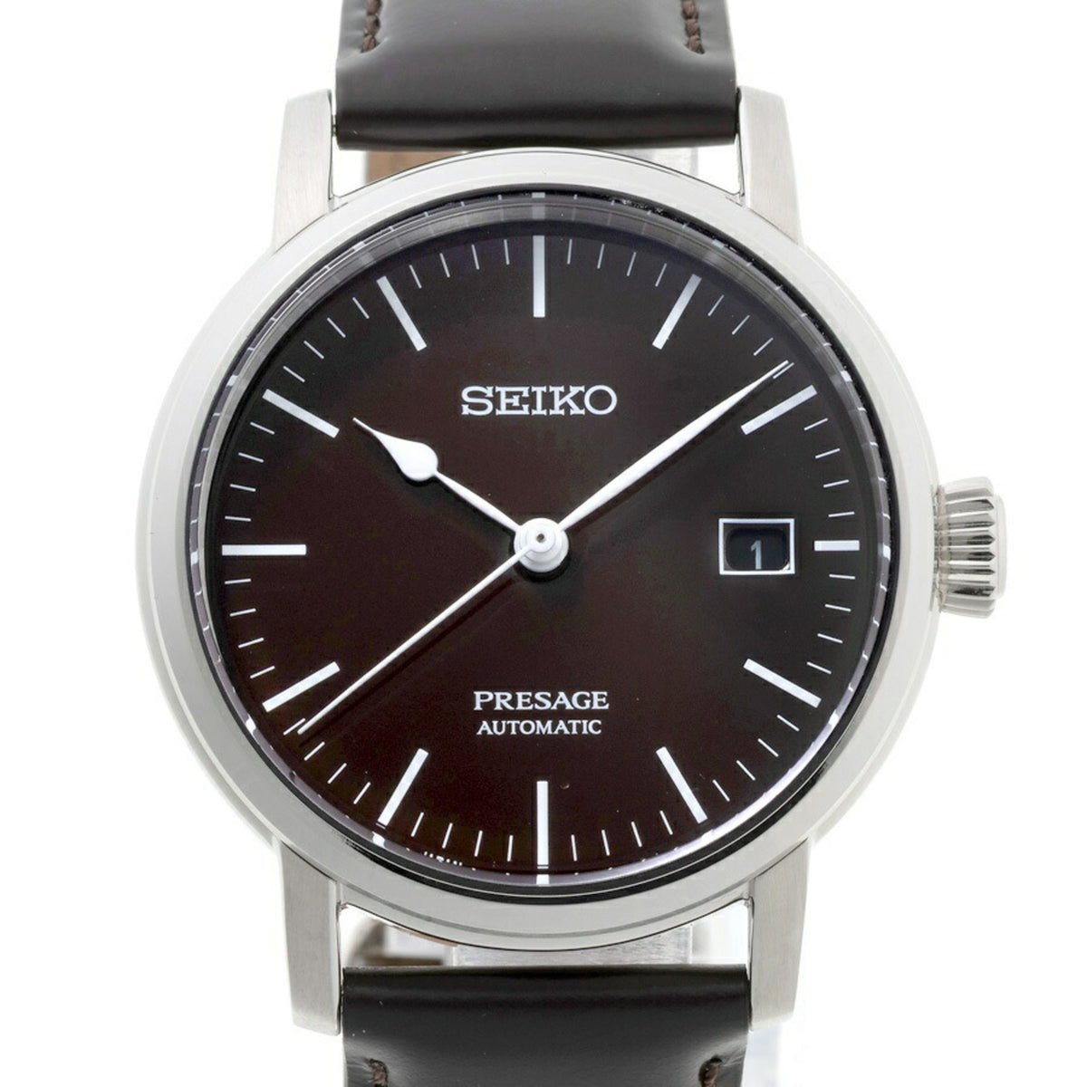 Montre automatique Seiko Presage Prestige Line SARX067 6R35-00F0 d'occasion, cadran émaillé marron A-158103 