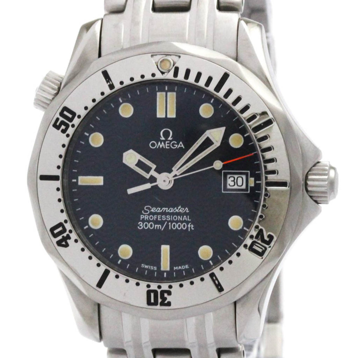 Pre-Owned OMEGA Seamaster Professional 300M Steel Mid Size Watch 2562.80 Polished