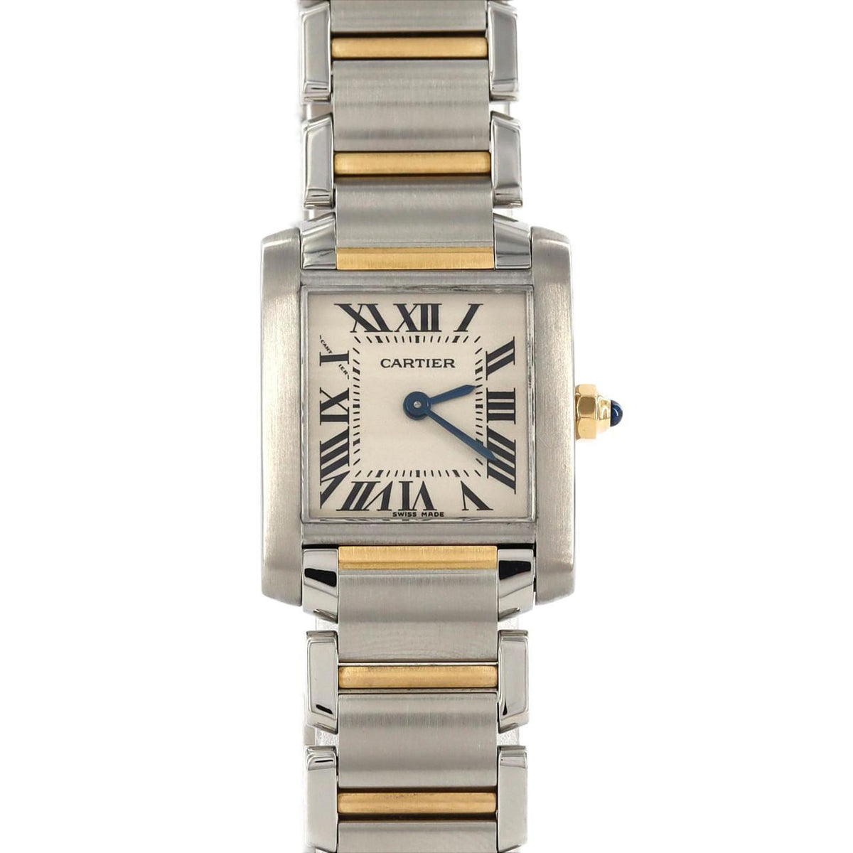 Montre-bracelet à quartz Cartier Tank Francaise SM Combi W51007Q4 SSxYG d'occasion 