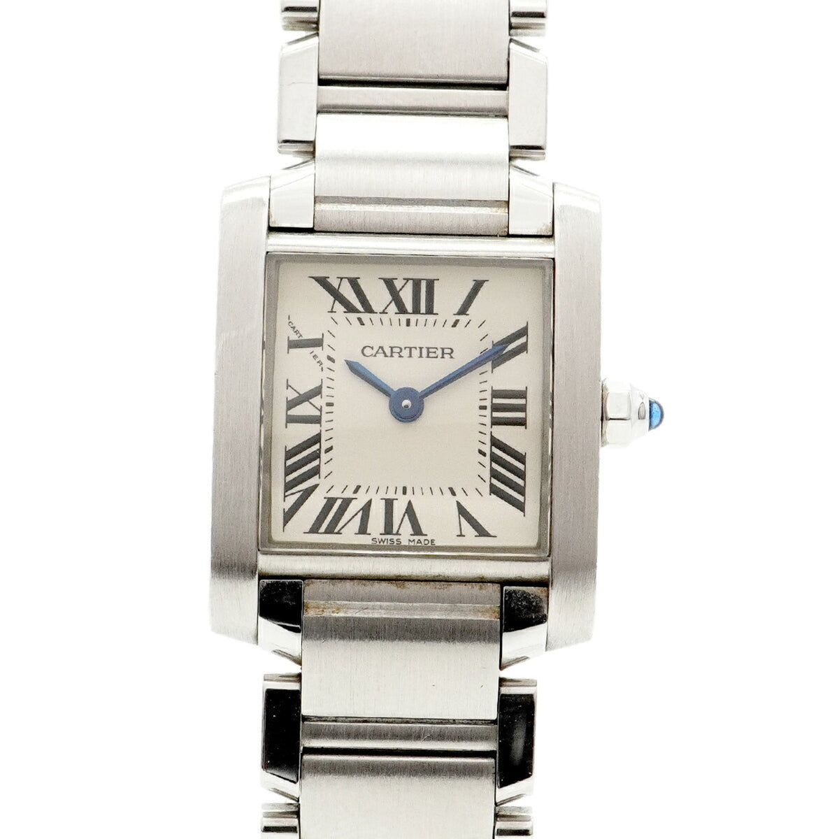 Pre-Owned Cartier Tank Fran?aise SM W51008Q3 Ivory Dial Women's Watch