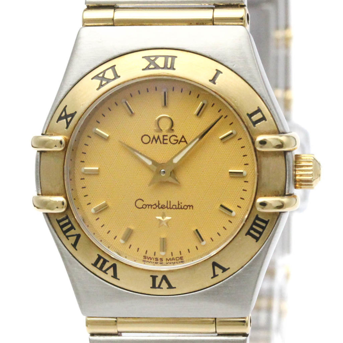 Pre-Owned OMEGA Constellation 18K Gold Steel Quartz Ladies Watch 1262.10