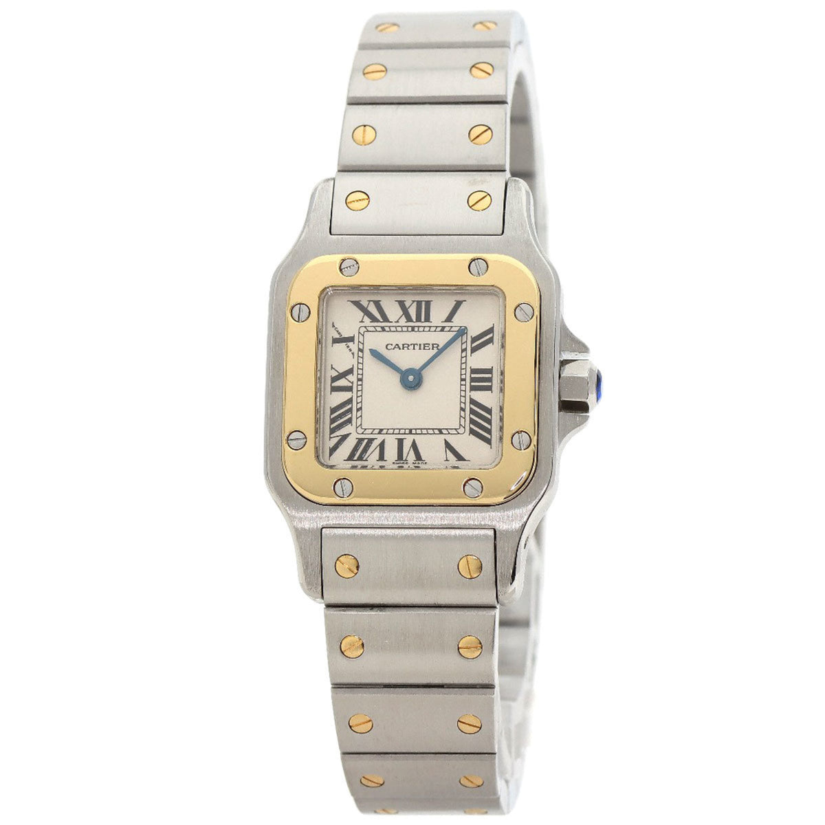 Pre-Owned Cartier W20012C4 Santos Galbe SM Watch in Stainless Steel/SS/18KYG for Women