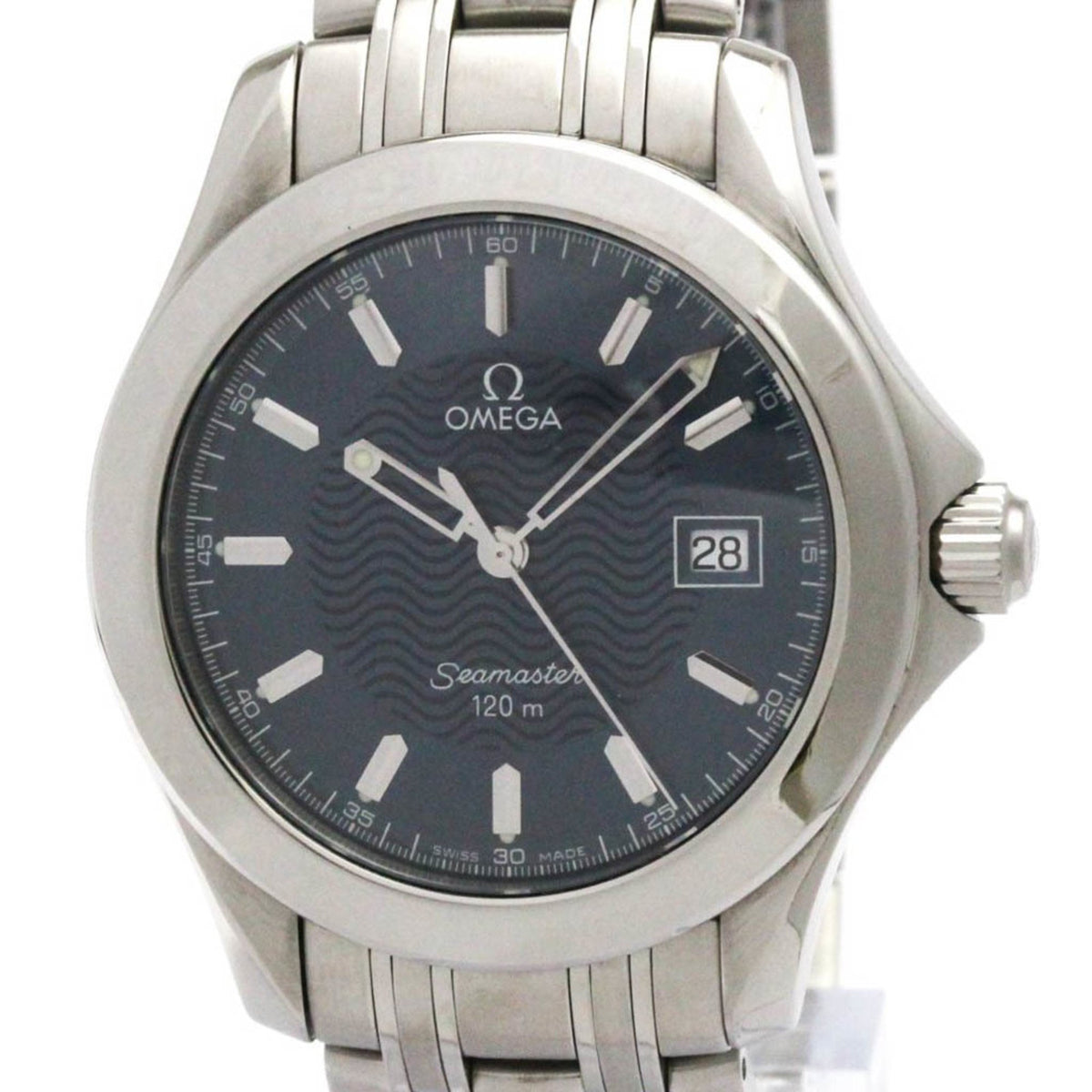 Pre-Owned OMEGA Seamaster 120M Steel Quartz Mens Watch 2511.81 Polished