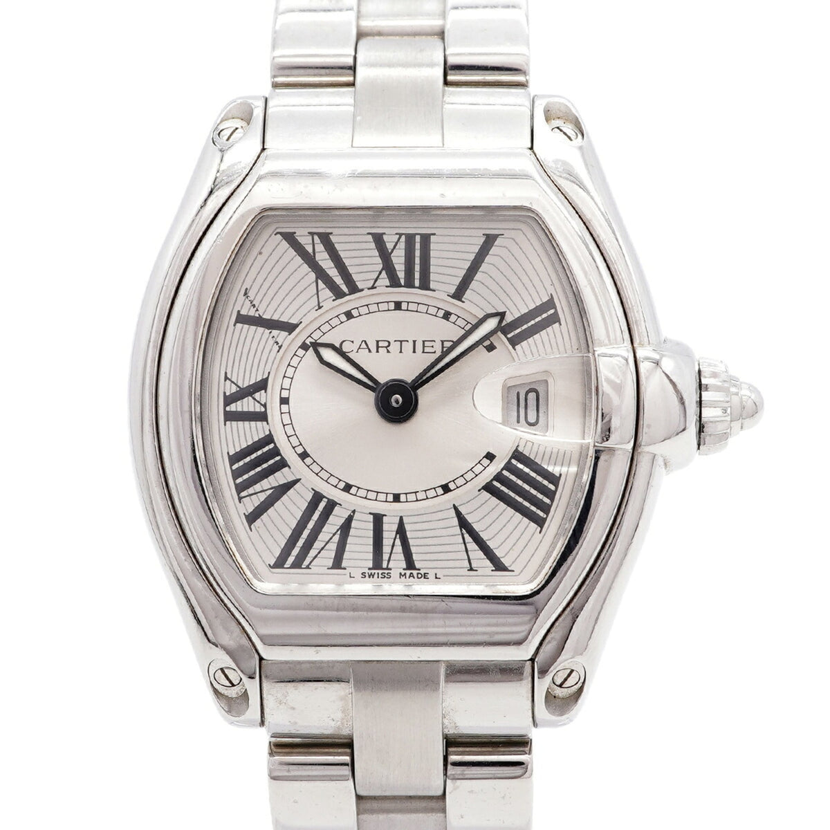 Pre-Owned Cartier Roadster SM W62016V3 Silver Dial Women's Watch