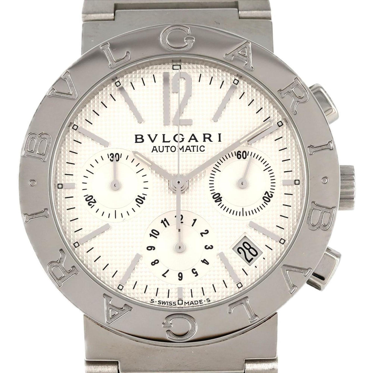 Gebrauchte Bvlgari Chronograph BB38SSCH BB38WSSDCH AT SS Armbanduhr Automatik 