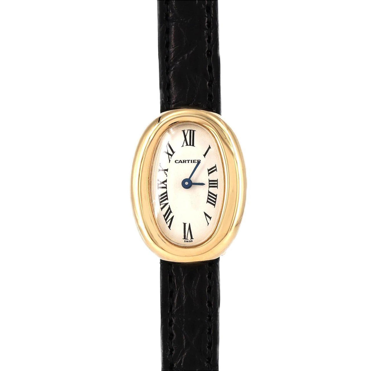 Pre-Owned Cartier Mini Baignoire YG W1510956 Quartz Watch