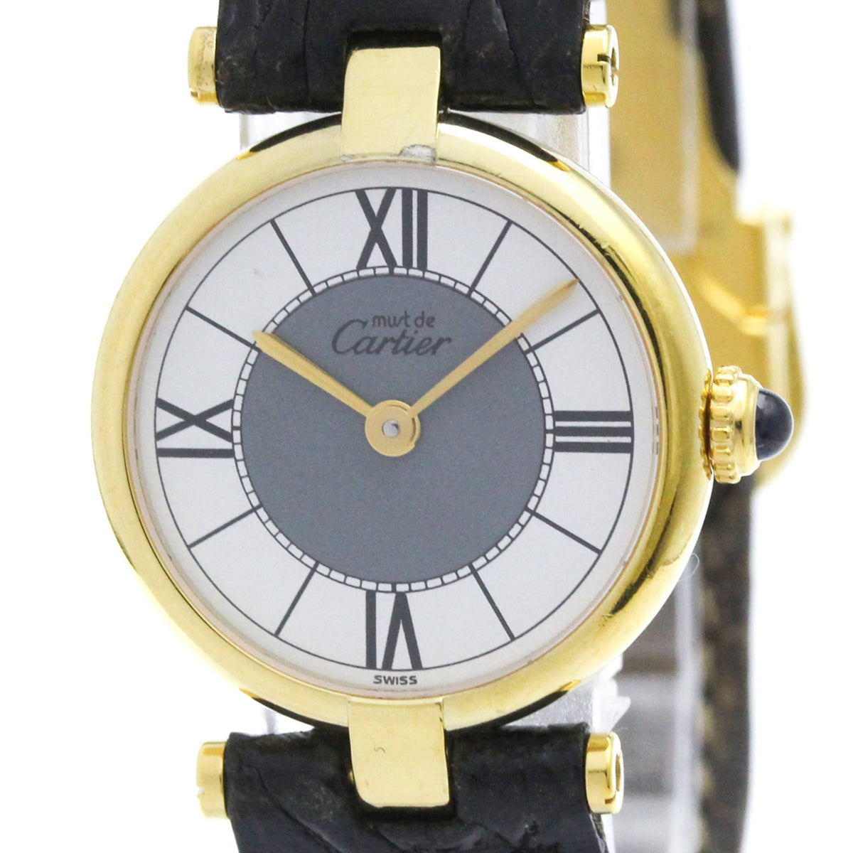 Pre-Owned CARTIER Must Vendome Vermeil Gold Plated Quartz Ladies Watch 590004