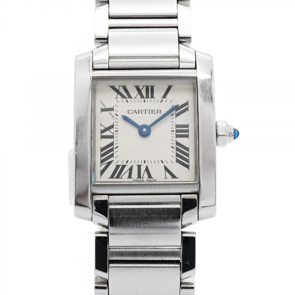 Pre-Owned Cartier Tank Fran?aise W51008Q3 Ivory Dial Women's Watch