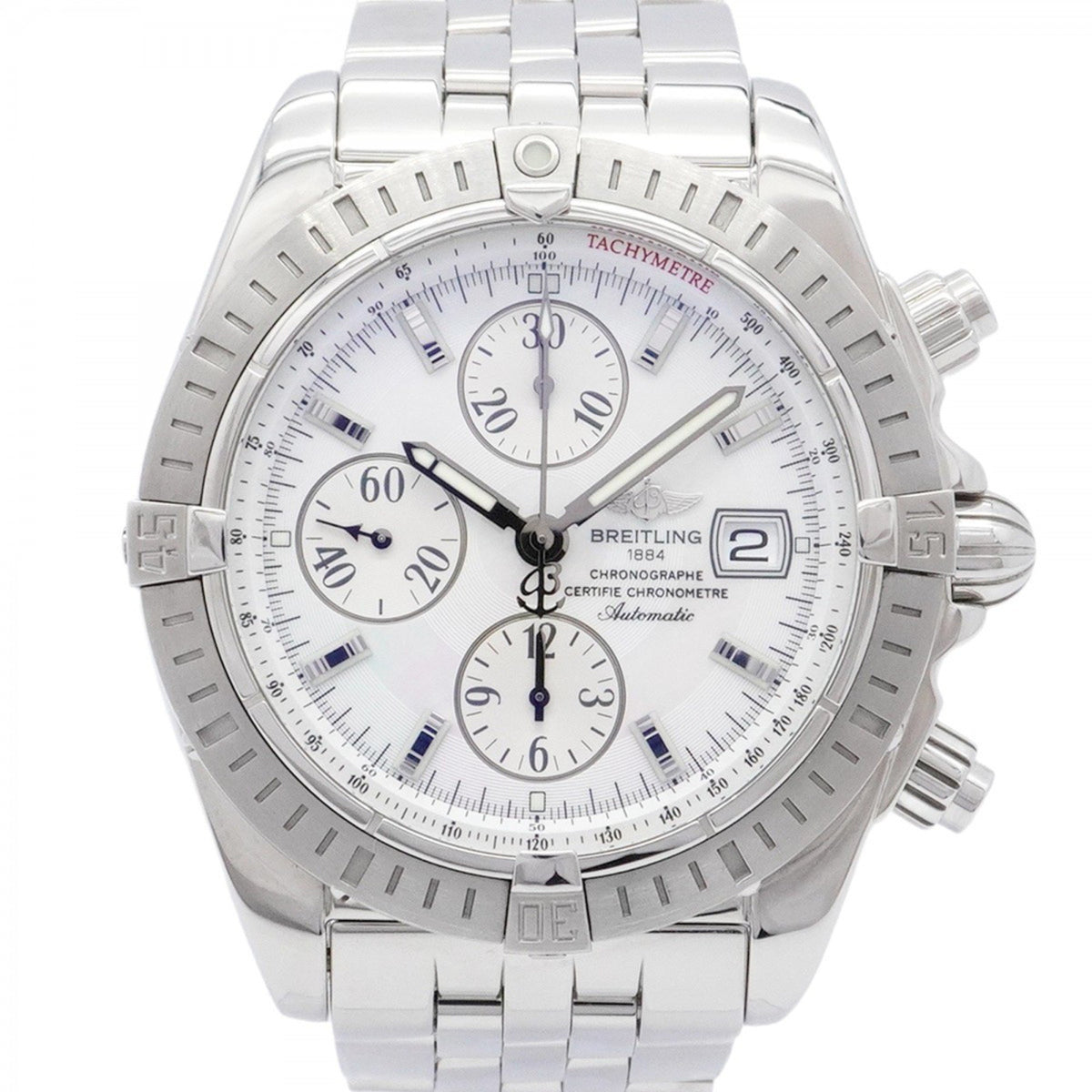 Montre homme Breitling Chronomat Evolution A13356 d'occasion à cadran blanc 