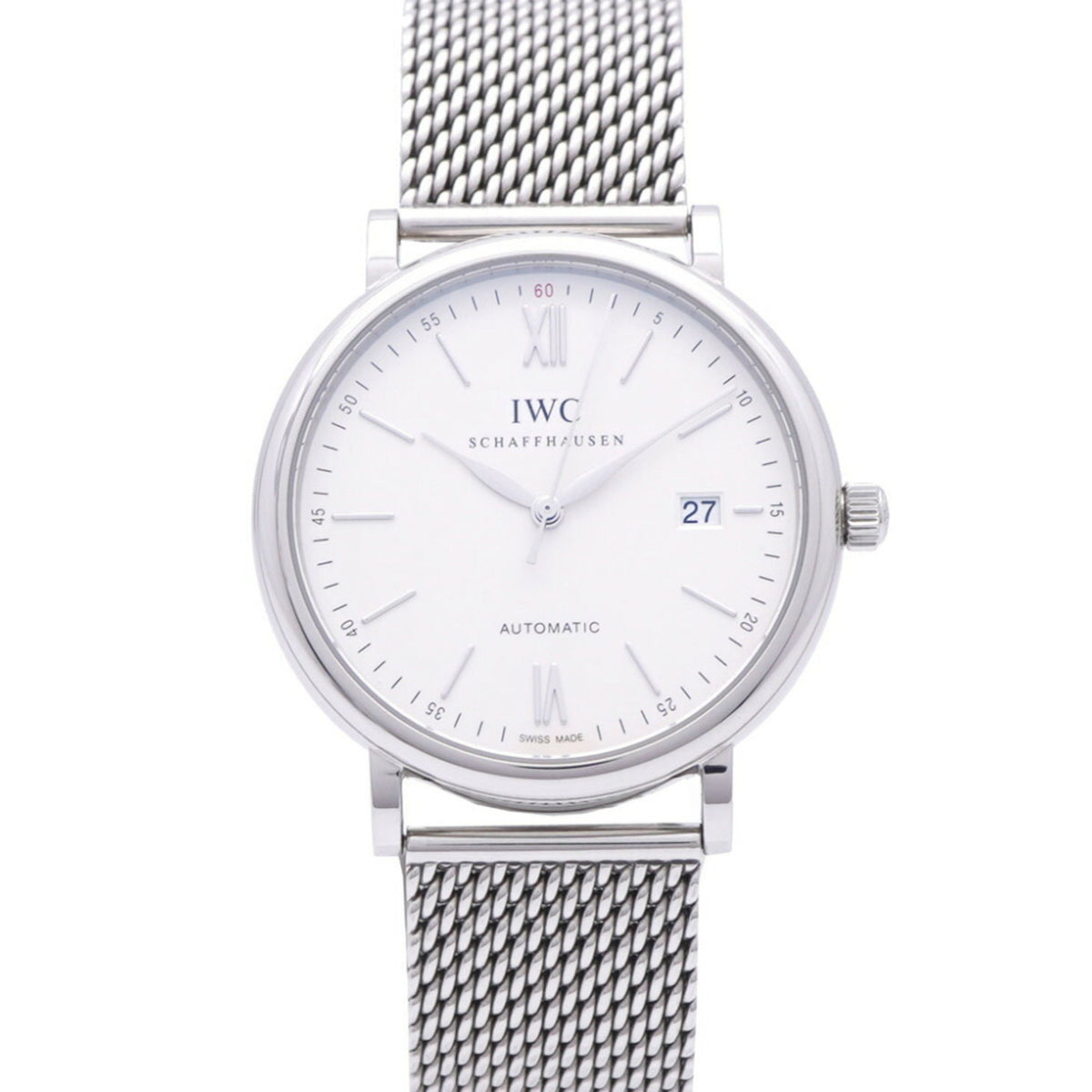 Pre-Owned IWC Portofino IWIW356505 Automatic Watch Stainless Steel Silver Dial 1444 International Company Men's