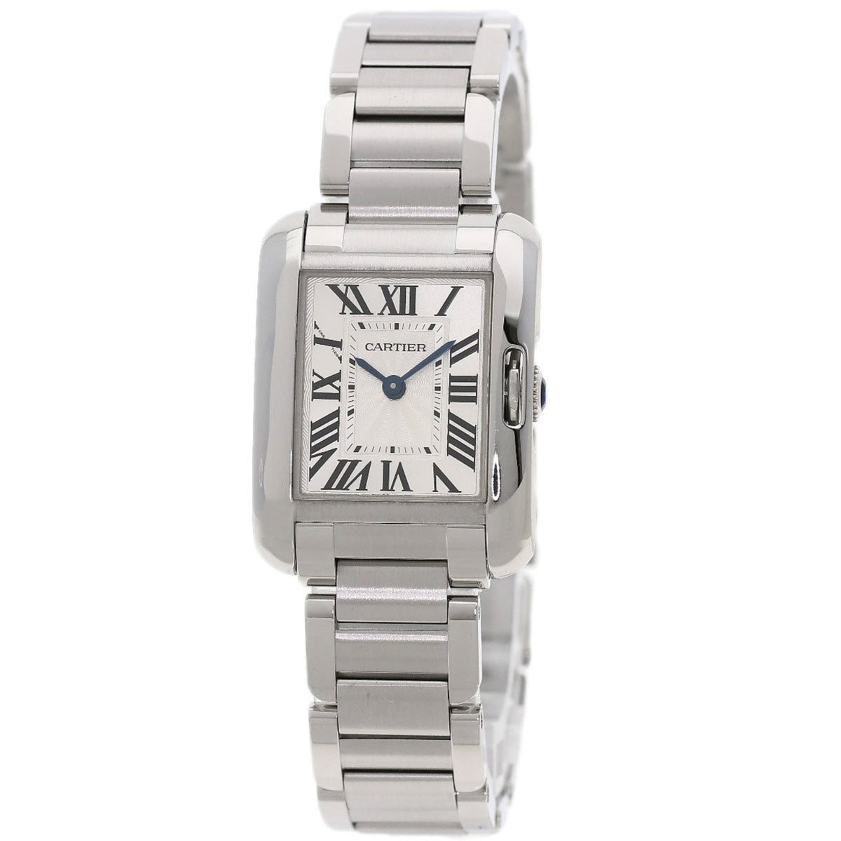 Montre Tank Anglaise SM d'occasion pour femme, modèle W5310022, en acier inoxydable SS. 