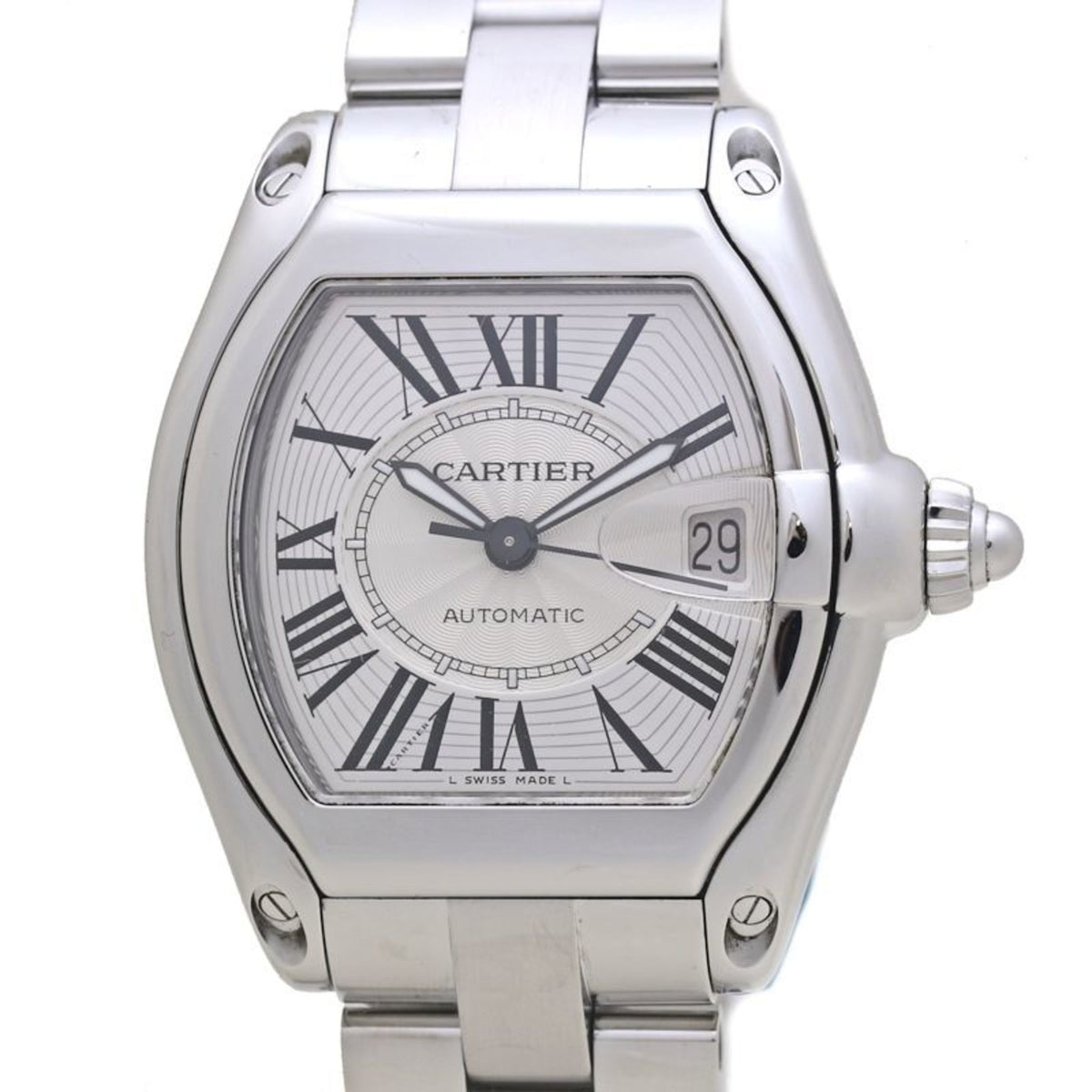 Gebrauchte CARTIER Roadster LM W62025V3 Edelstahl Herrenuhr 39997 