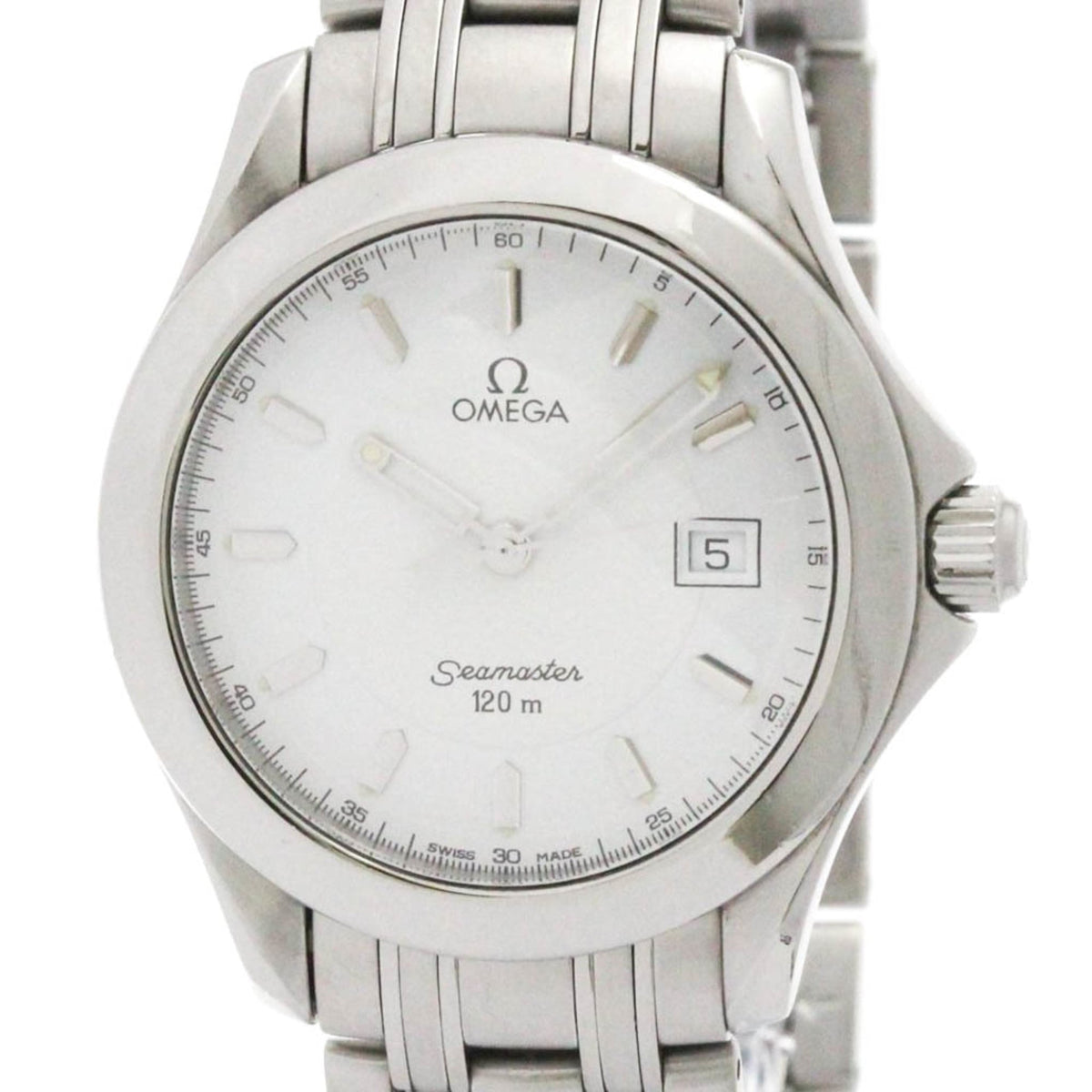 Pre-Owned OMEGA Seamaster 120M Steel Quartz Mens Watch 2511.21 Polished
