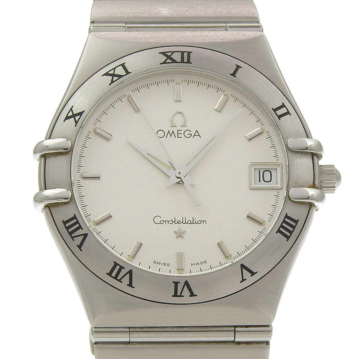 Pre-Owned Omega Constellation Watch 1512.30 Stainless Steel 1998 Quartz Analog Display White Dial Women's